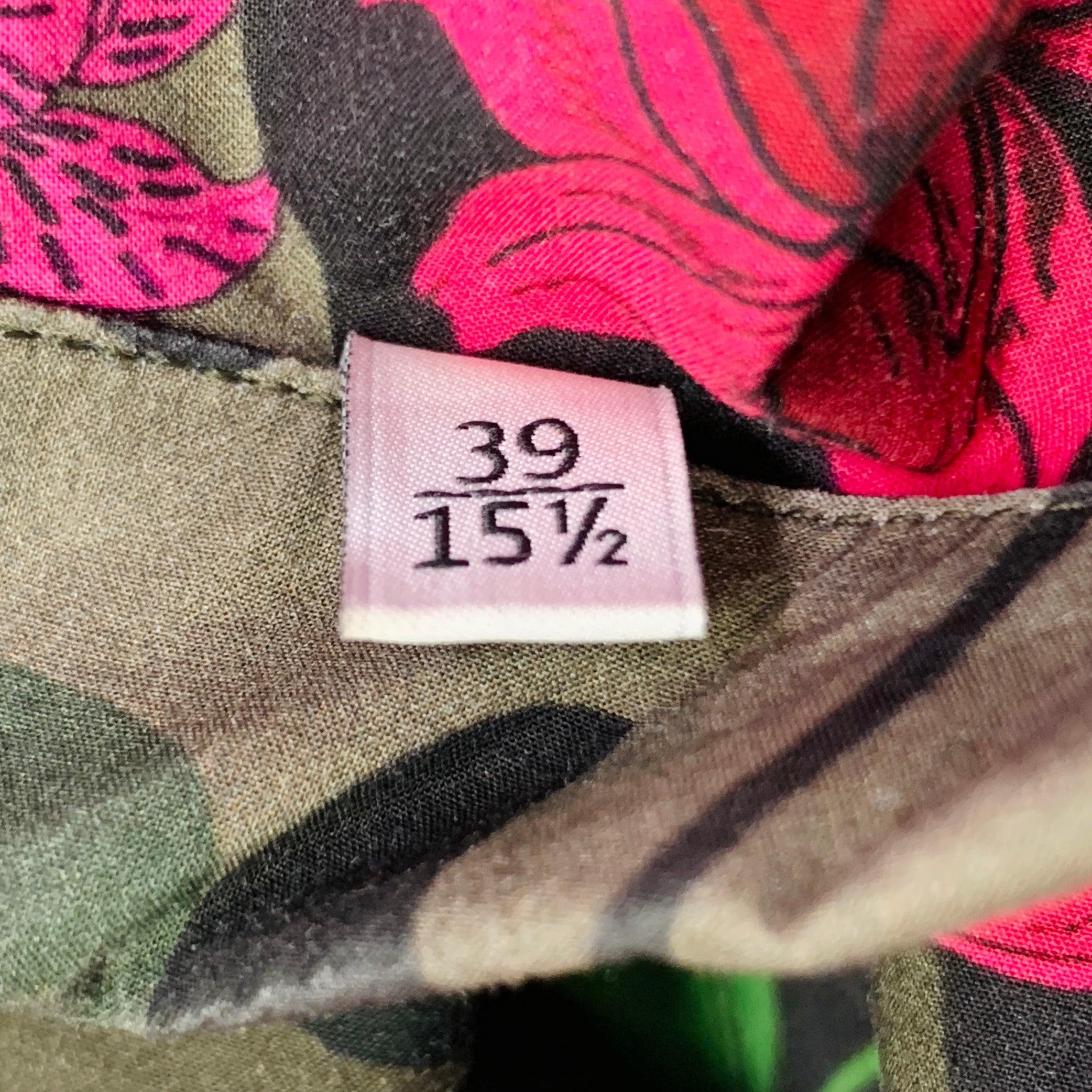 VALENTINO Größe S Multi Color Floral Baumwolle eine Tasche Camp Kurzarm-Shirt Herren im Angebot