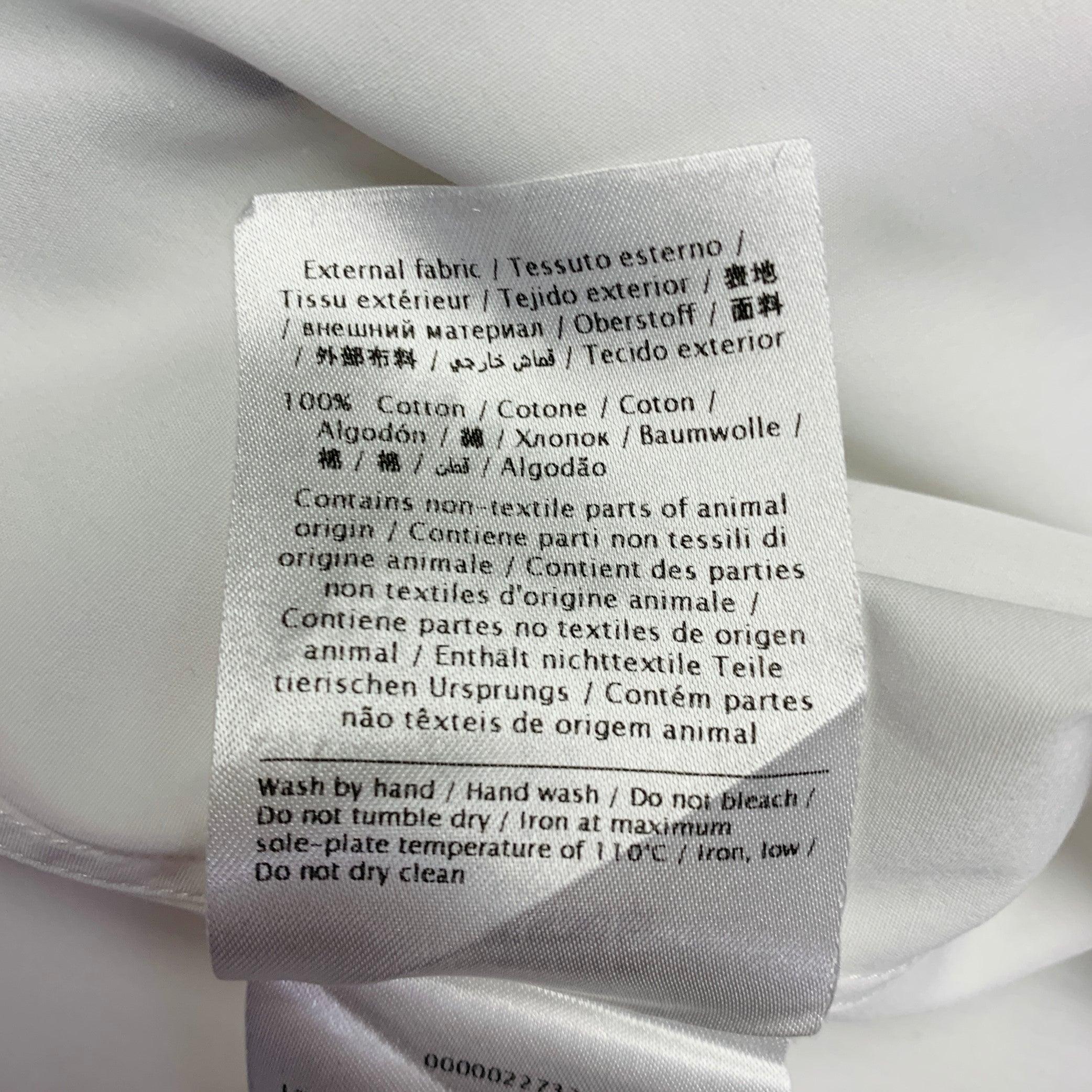 VALENTINO Size S White Cotton Studded Button Up  Chemise à manches longues en vente 5