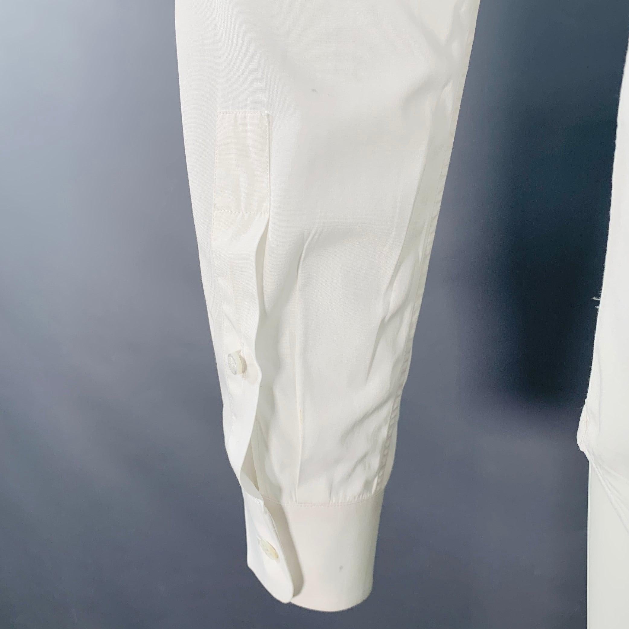 VALENTINO Size S White Cotton Studded Button Up  Chemise à manches longues Pour hommes en vente