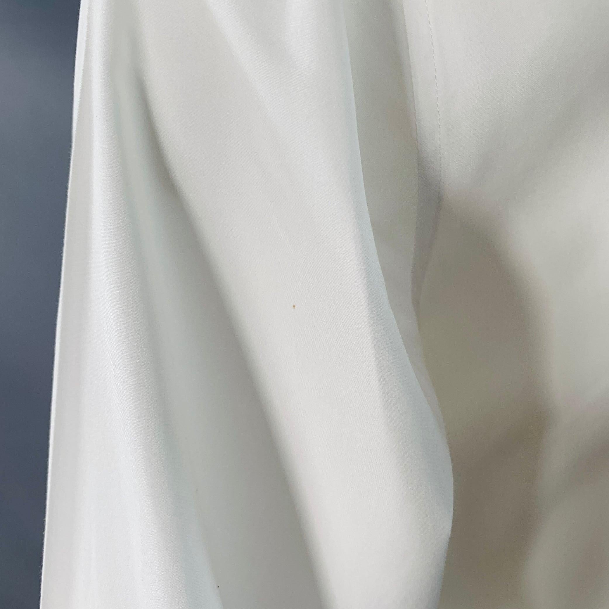 VALENTINO Size S White Cotton Studded Button Up  Chemise à manches longues en vente 1