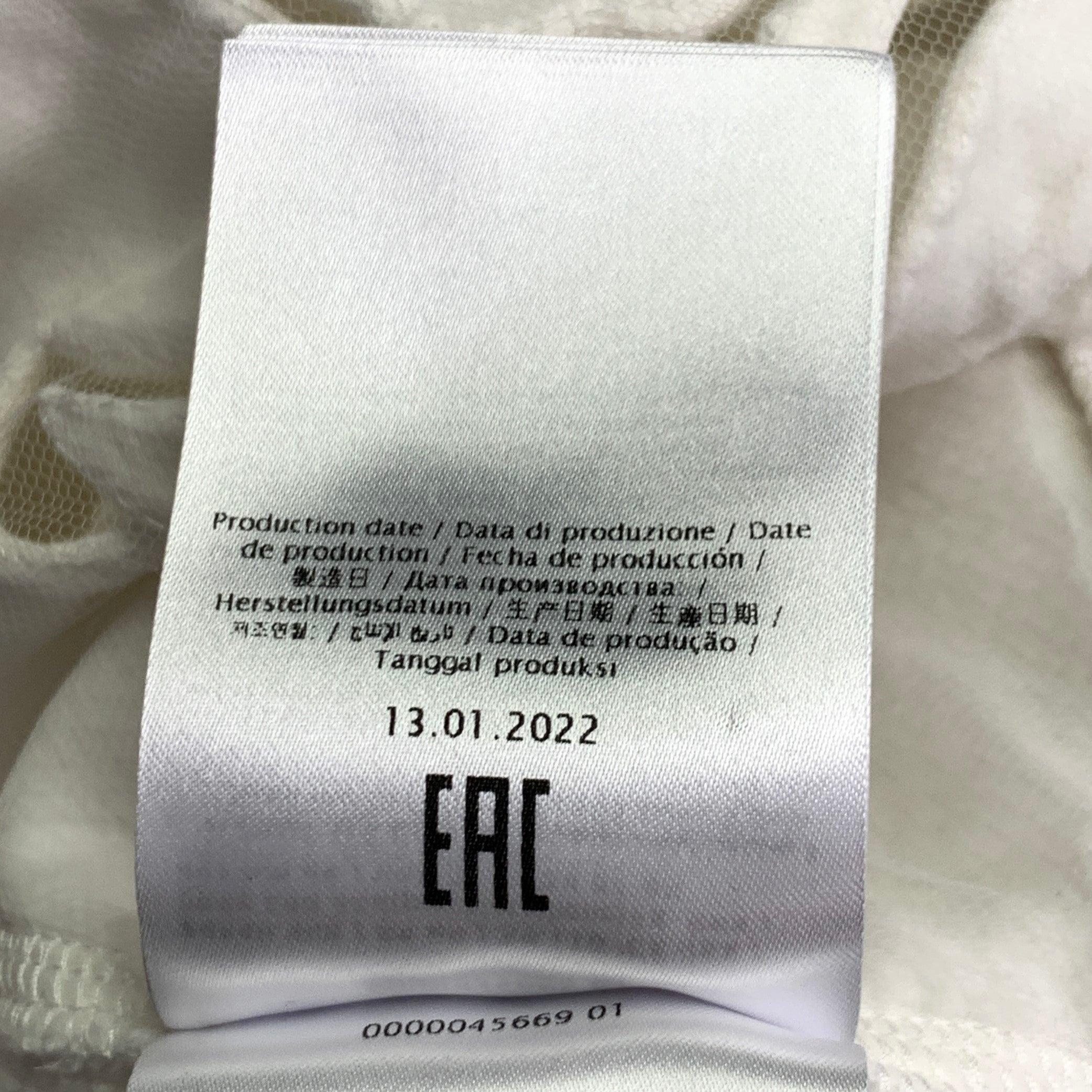 VALENTINO Size S White Cut Out Cotton Polyamide Oversized Hoodie Jacket For Sale 7