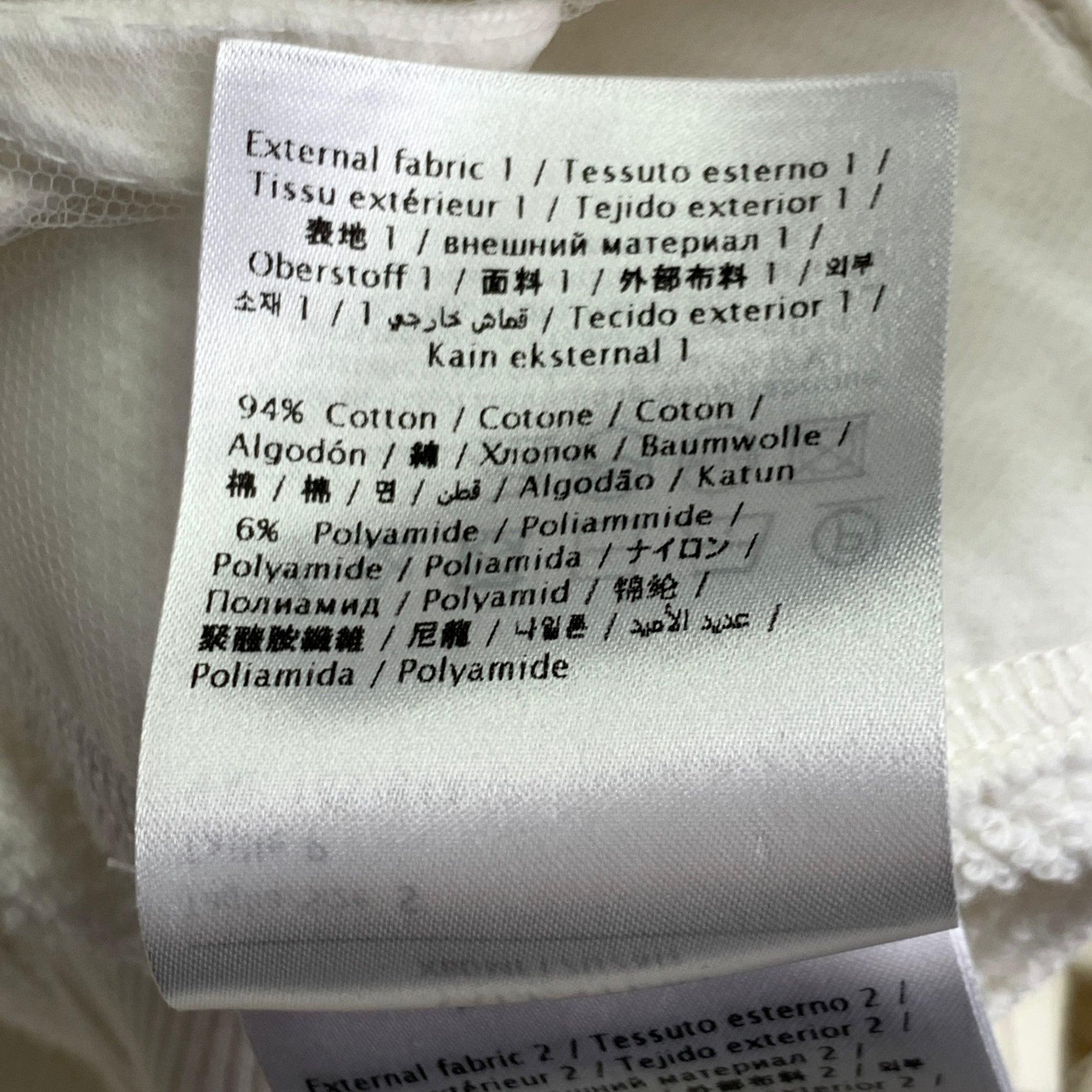 VALENTINO Size S White Cut Out Cotton Polyamide Oversized Hoodie Jacket For Sale 3
