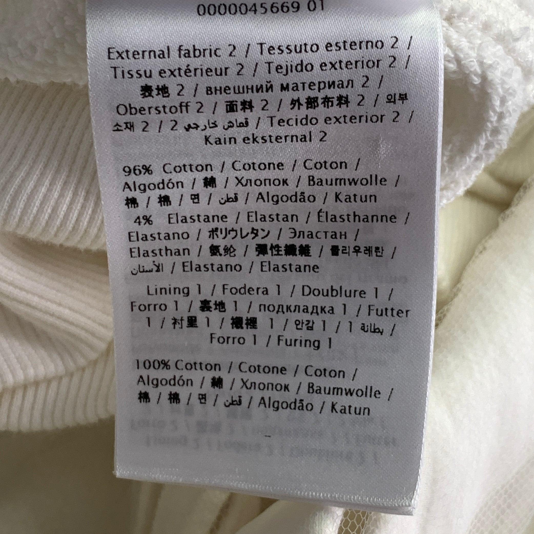 VALENTINO Size S White Cut Out Cotton Polyamide Oversized Hoodie Jacket For Sale 4