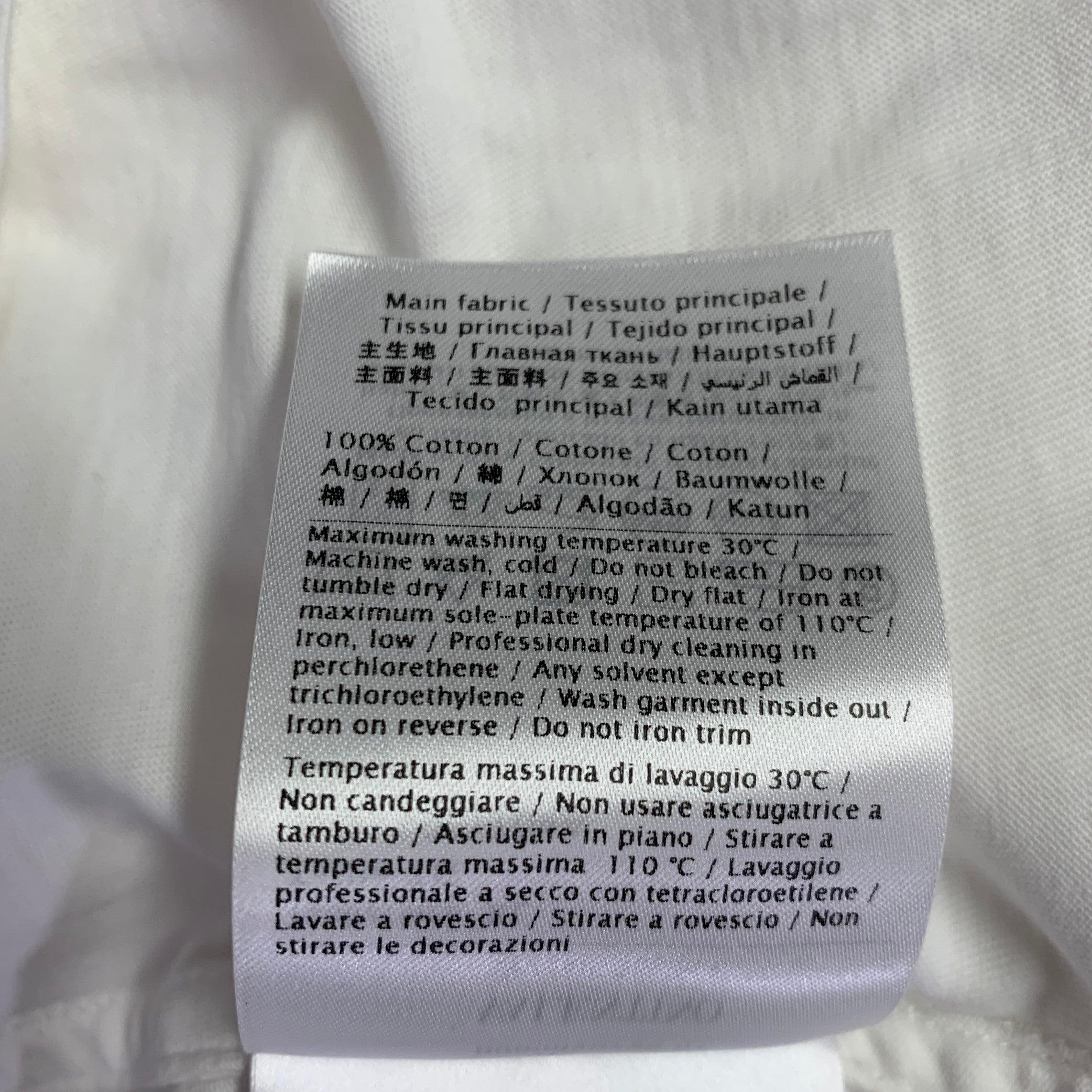 VALENTINO Size XL White Cotton Crew Neck T-shirt For Sale 3