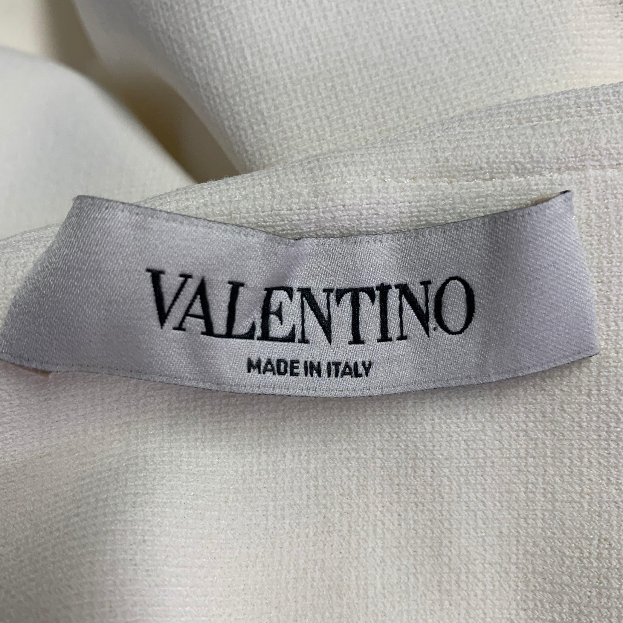 Valentino Size XS Cream A-Line Foldover Bateau Cocktail Dress Pour femmes en vente