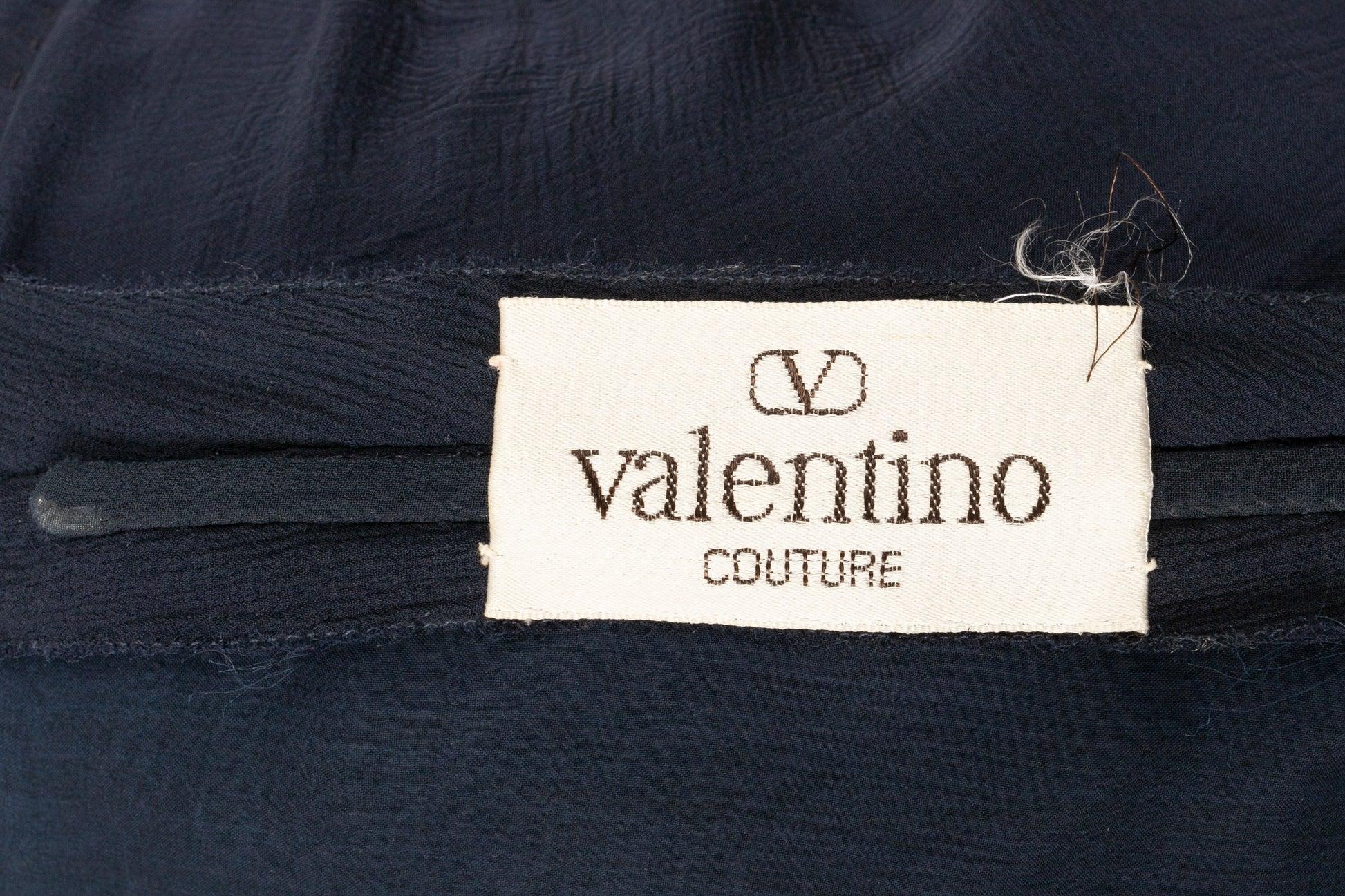 Valentino Skater Dress in Silk Muslin Sewn Haute Couture For Sale 3