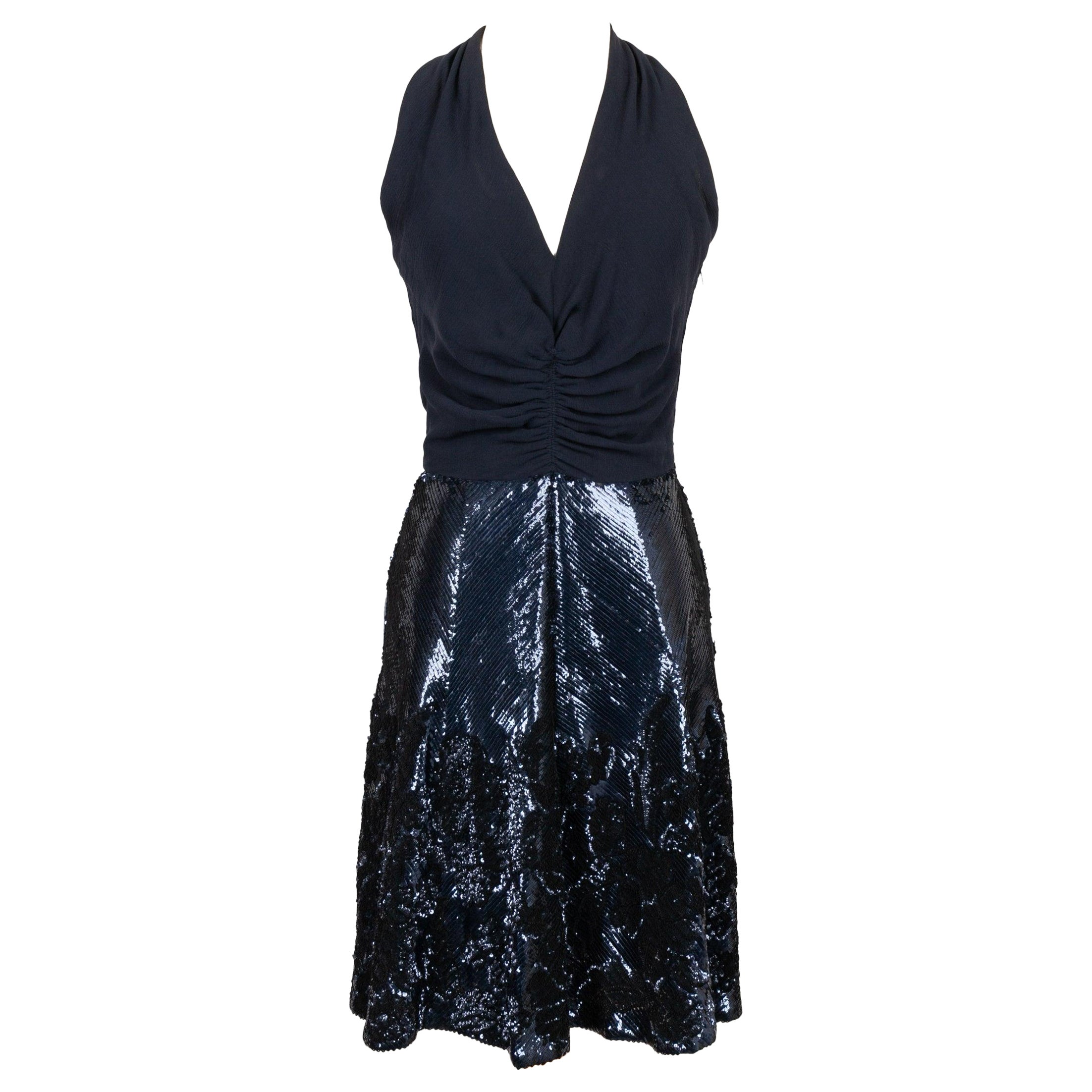 Robe patineuse haute couture Valentino en mousseline de soie