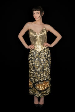 Valentino Skirt Haute Couture with Sequins and Lurex Yarns