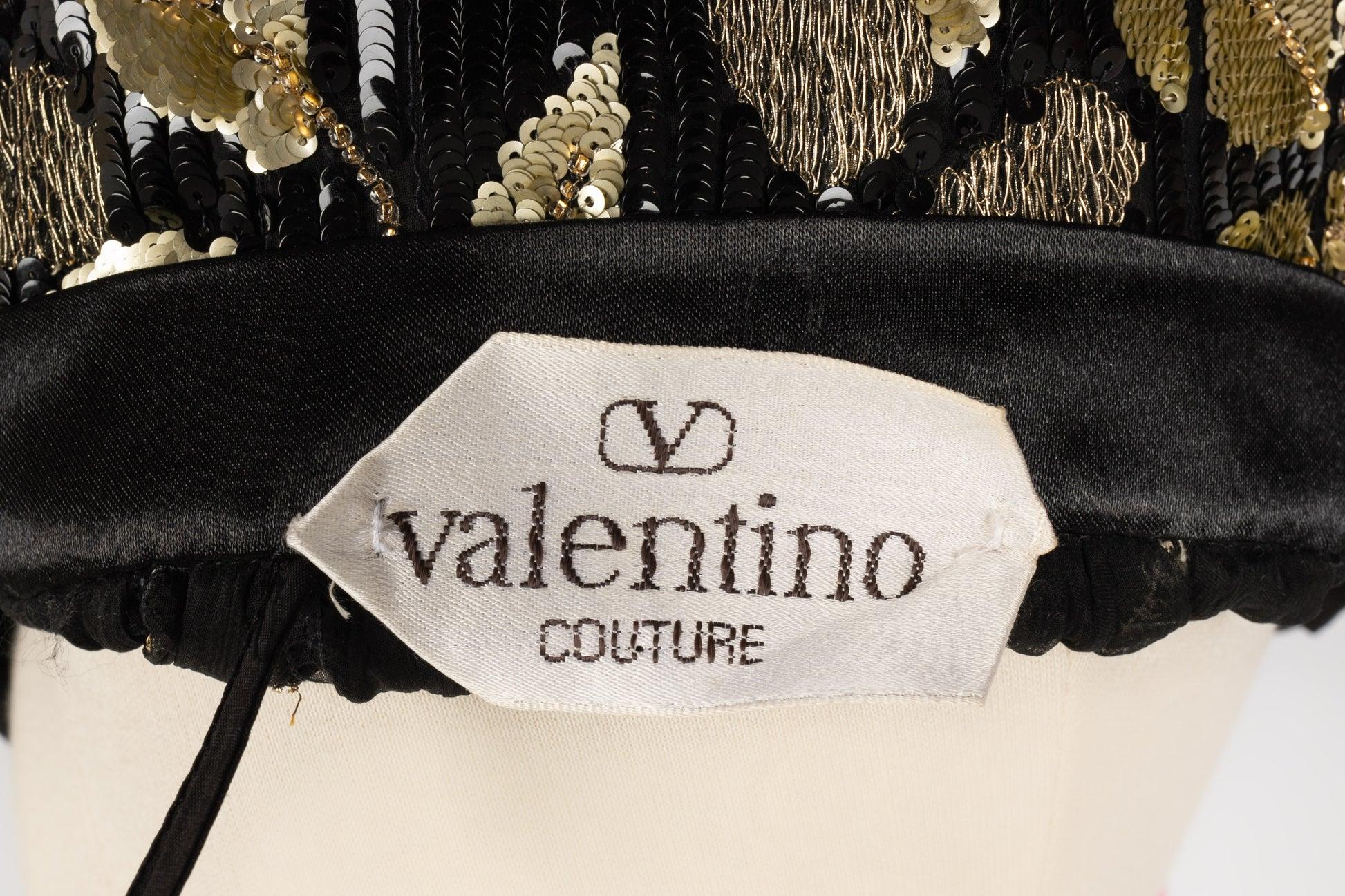 Valentino Skirt Haute Couture with Sequins and Lurex Yarns For Sale 3