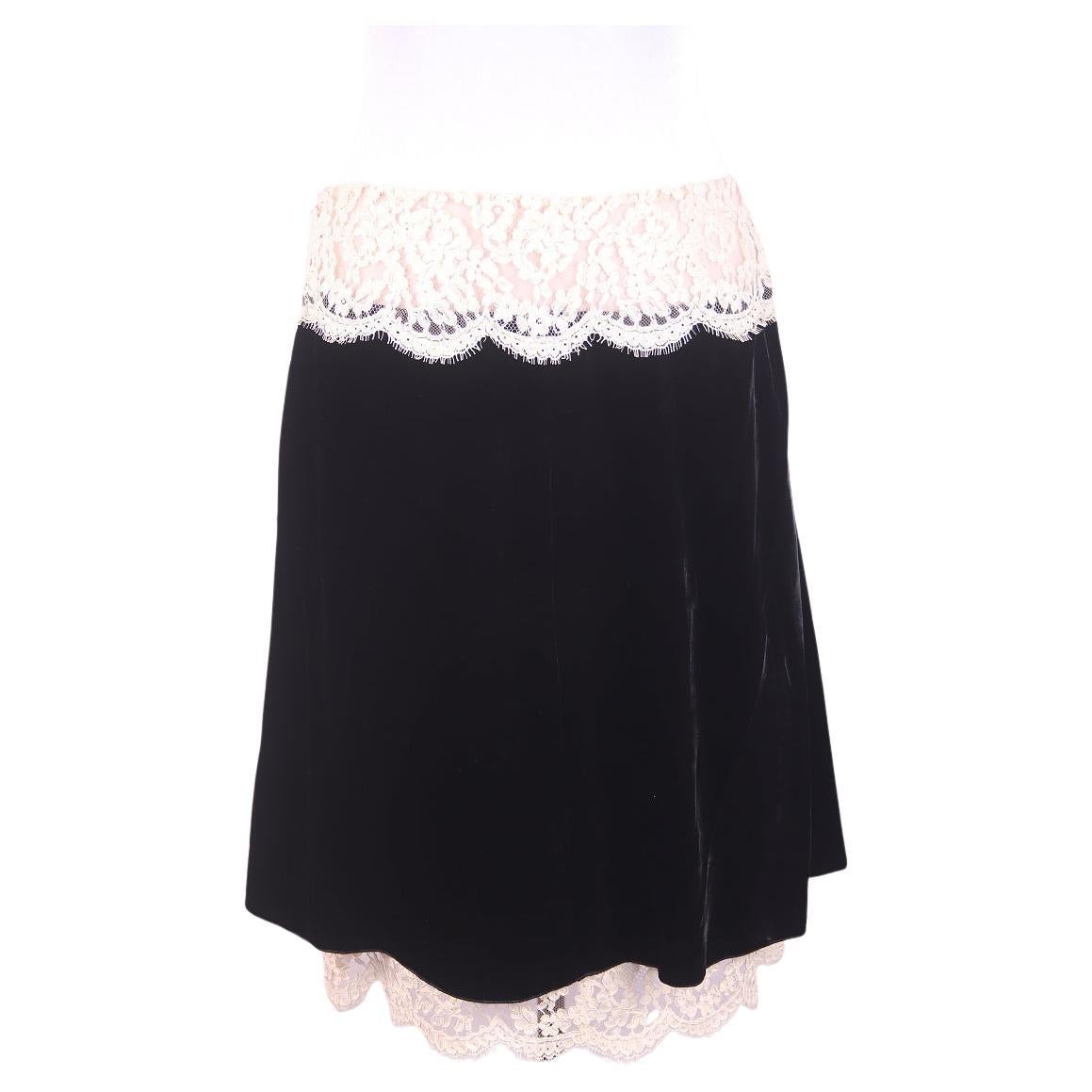 Falda Valentino de encaje de seda en venta