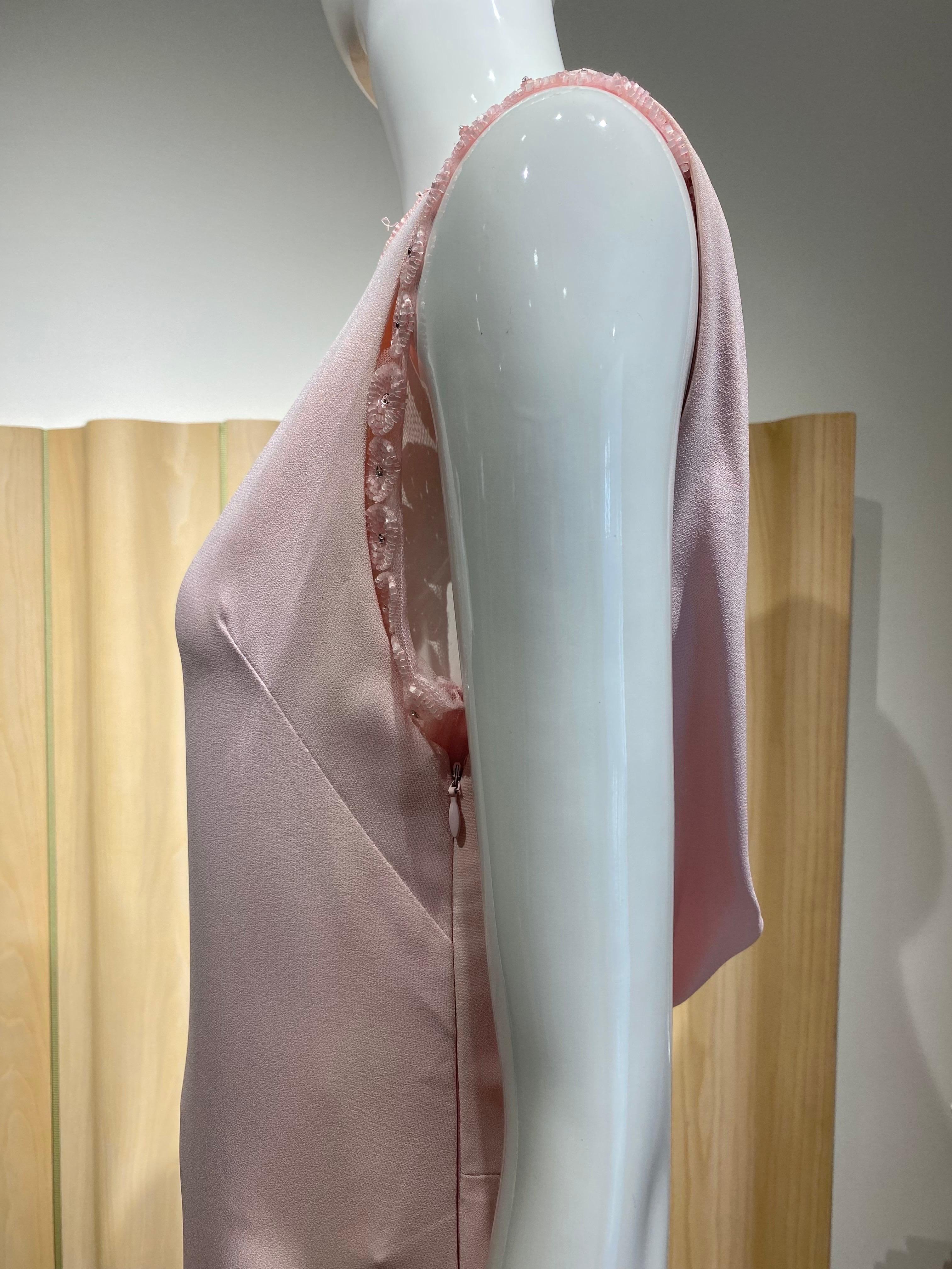 Abito rosa senza maniche di Valentino in vendita 1