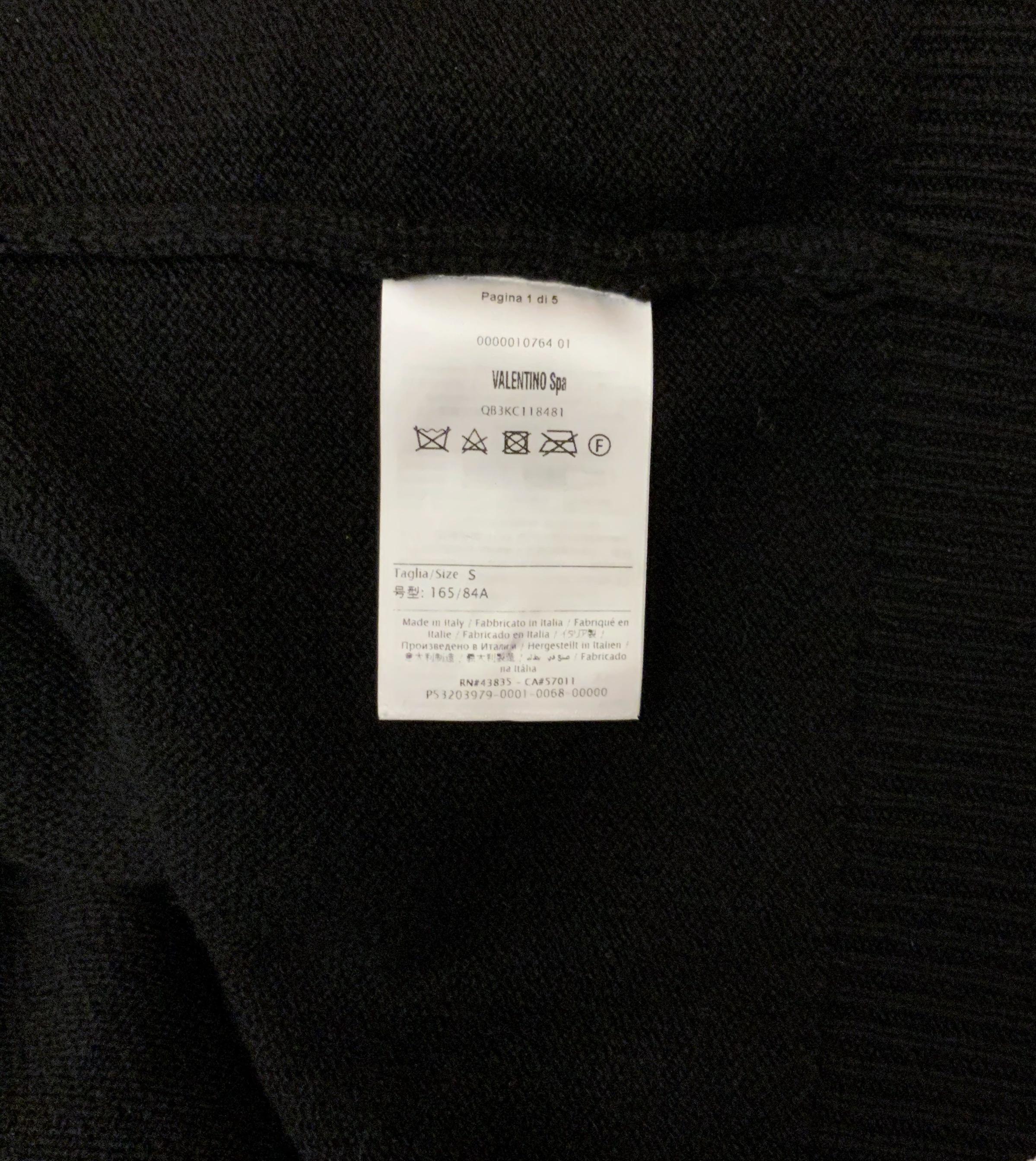 Valentino Snake Re-edition Bestickter schwarzer Kaschmirpullover Limitierte Auflage 2