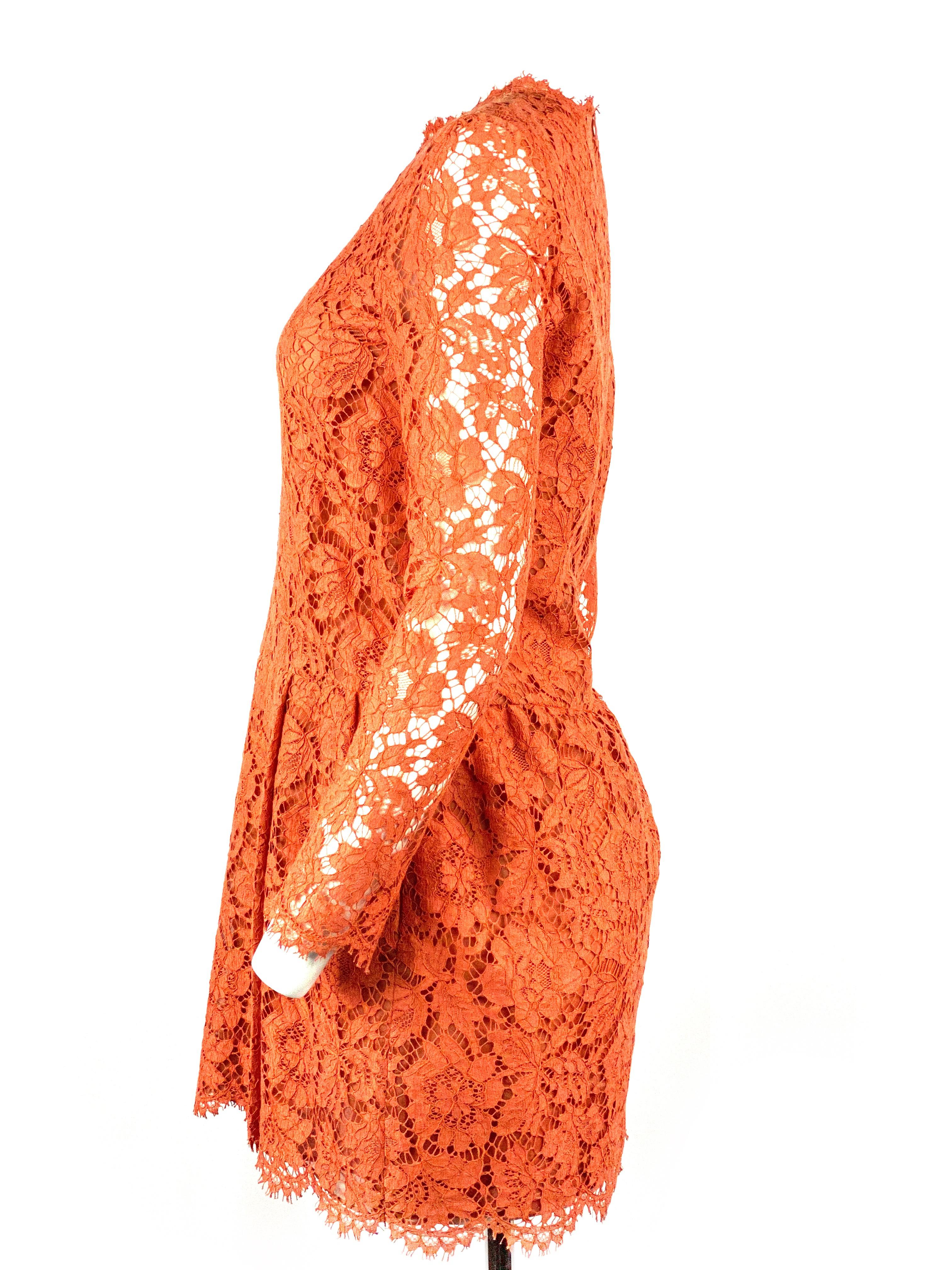 valentino orange dress