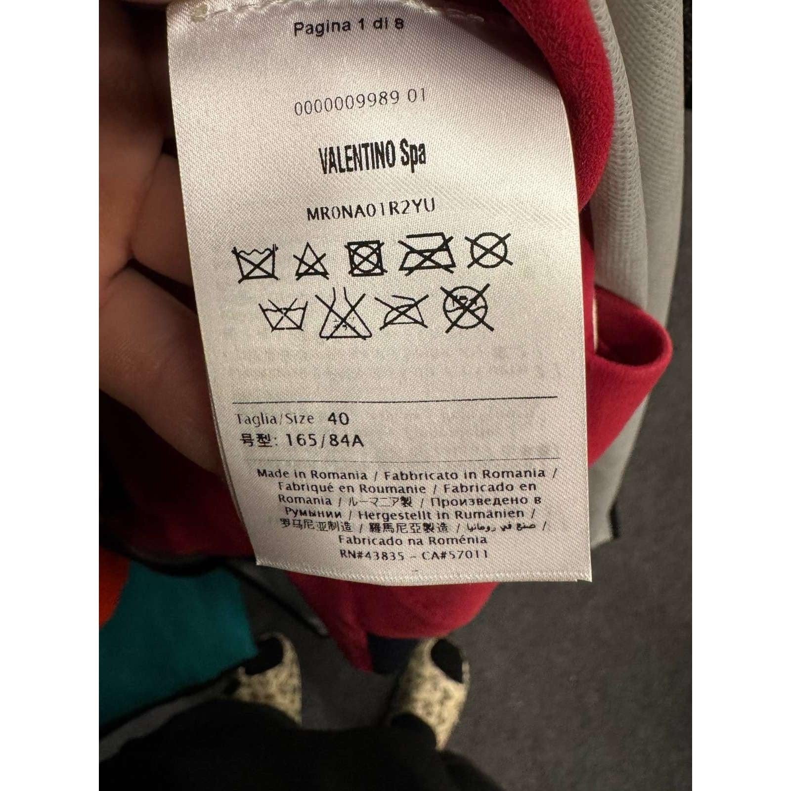 Valentino Spa Veste en cuir brodé rouge - IT40 / US S en vente 2