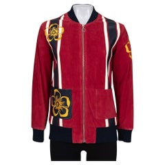 Valentino Spa Red Leather Embroidered Jacket - IT40 / US S