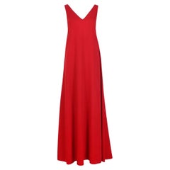 VALENTINO SPA RED WOOL LONG DRESS Eu size 40