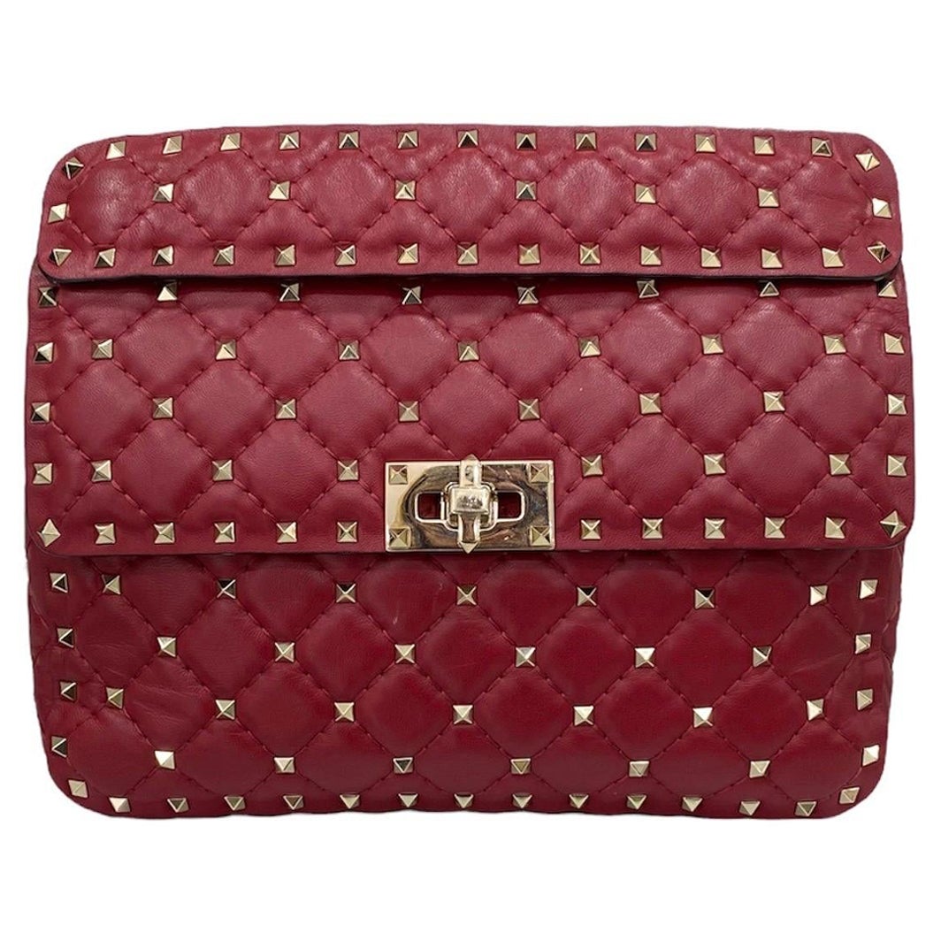 Valentino Spike Red Shoulder Bag