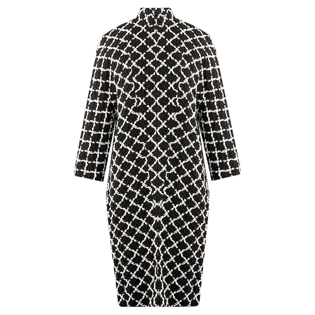 CHANEL Spring 2009 GIOMETRIC PATTERN COAT Size 34 