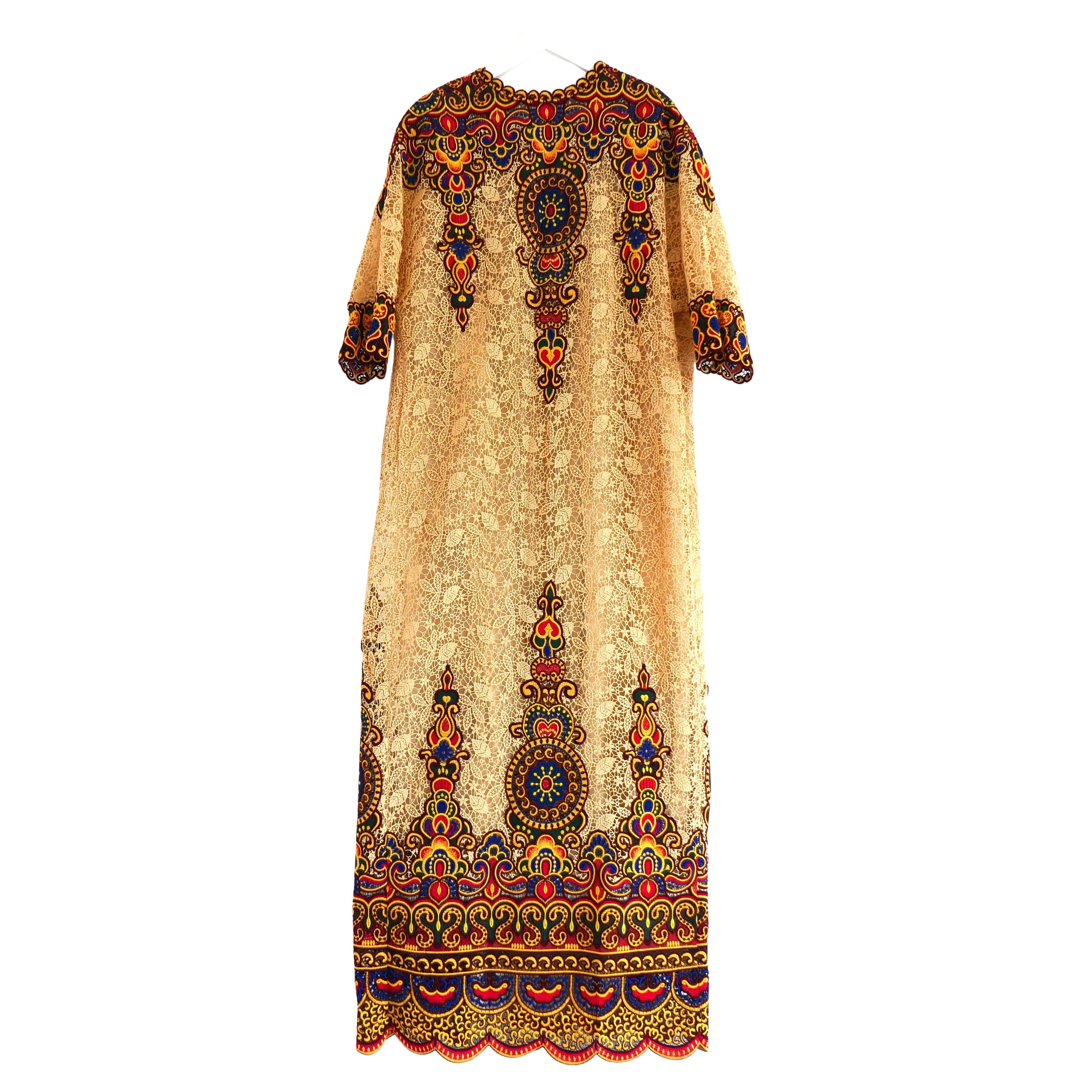 Maxi abito in pizzo impreziosito Valentino primavera 2014 in vendita