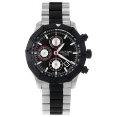 Valentino Steel Rubber Black Dial Chrono Automatic Men's Watch V40LCA9R909-S09R