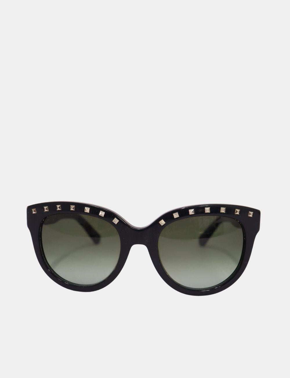 Gray Valentino Studded Cat Eye Sunglasses For Sale