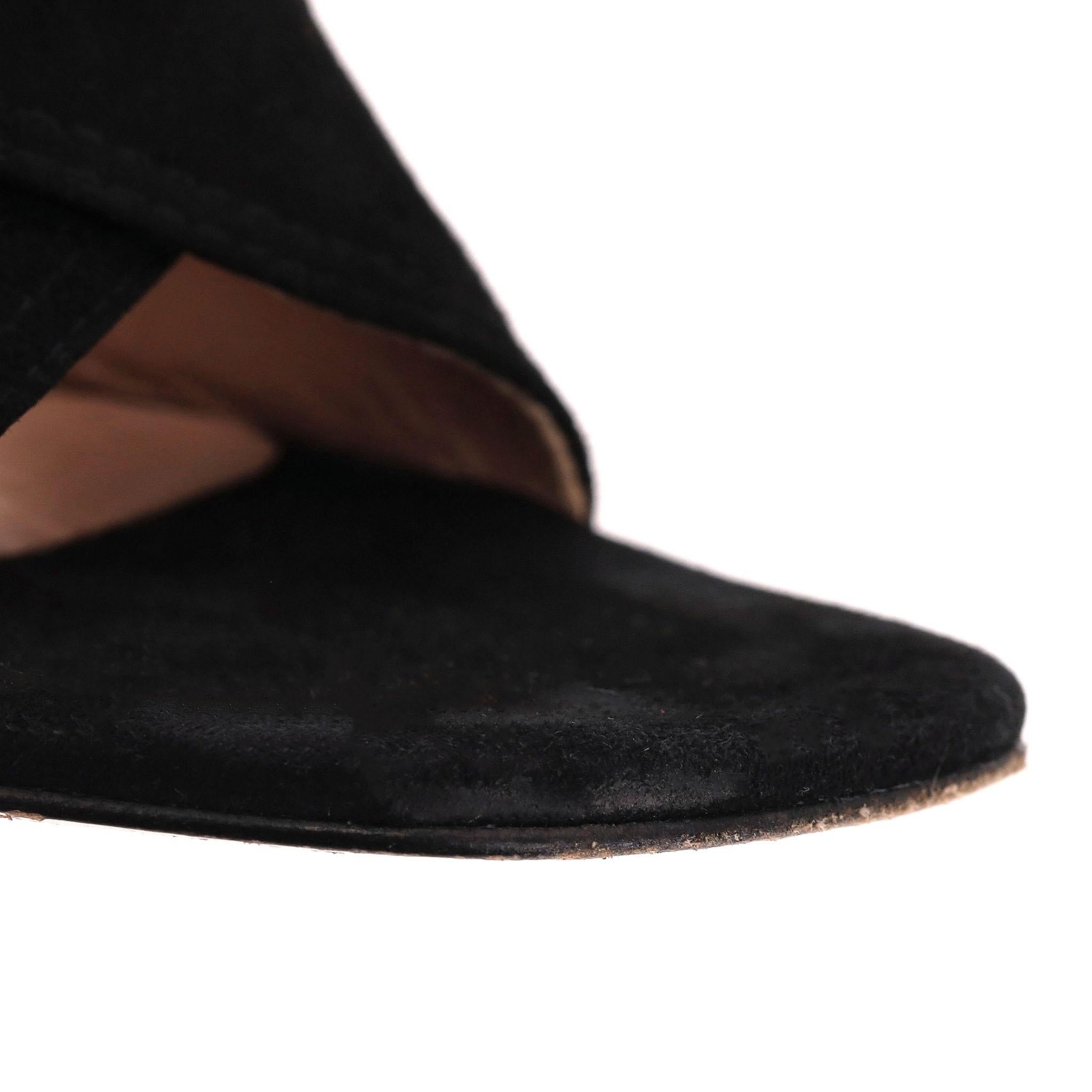 Valentino - Sandales à talons compensés en daim en vente 3
