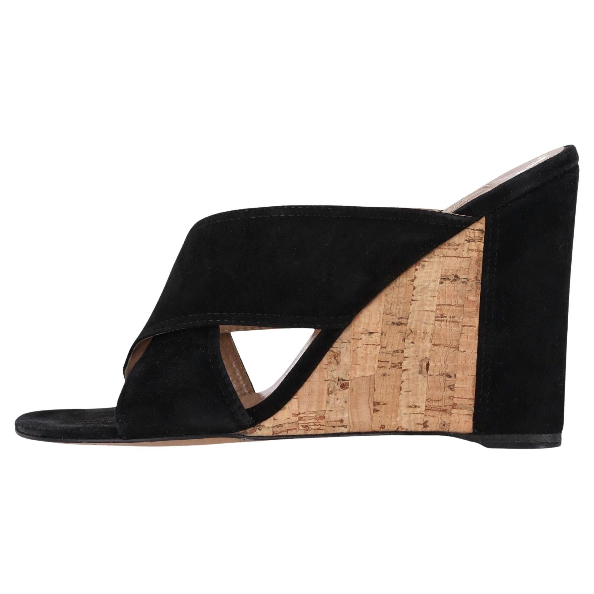 Sandali con zeppa in pelle scamosciata di Valentino