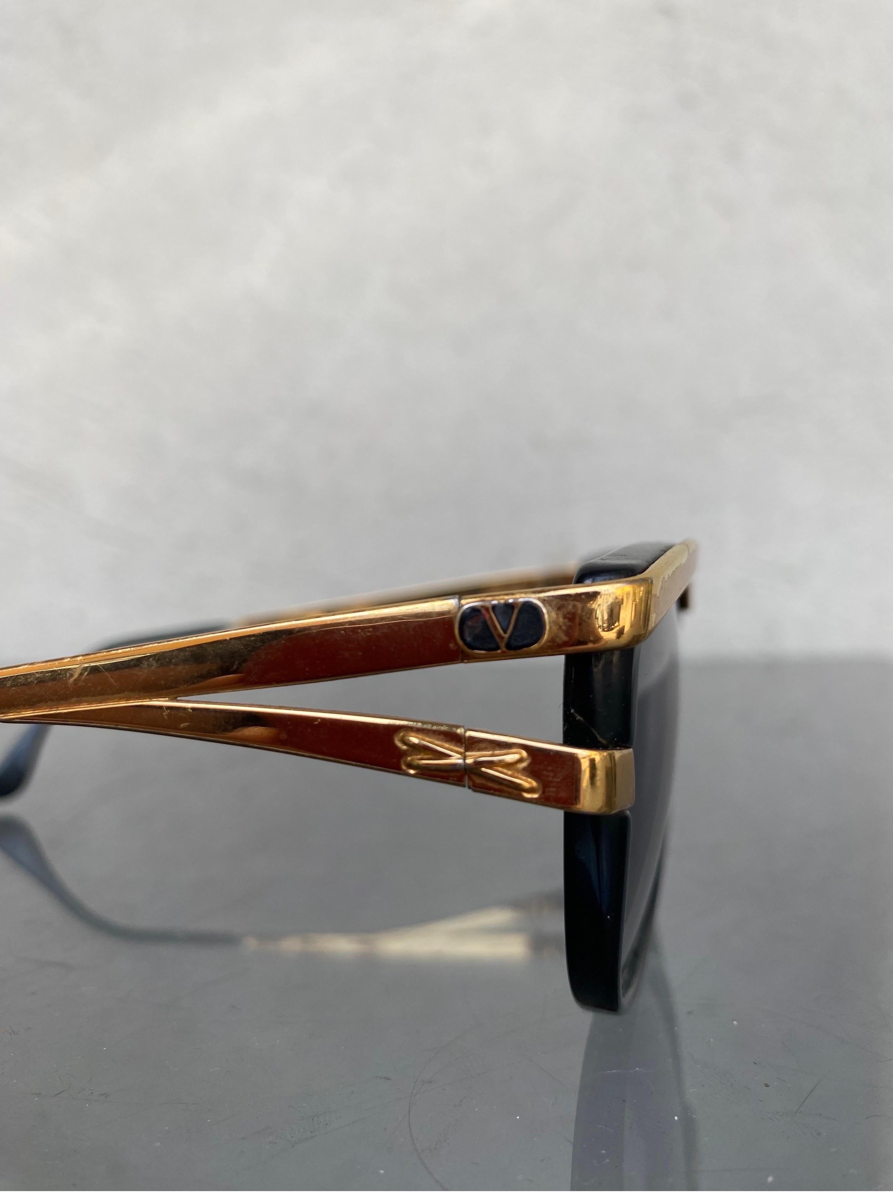 Black Valentino Sunglasses Golden For Sale