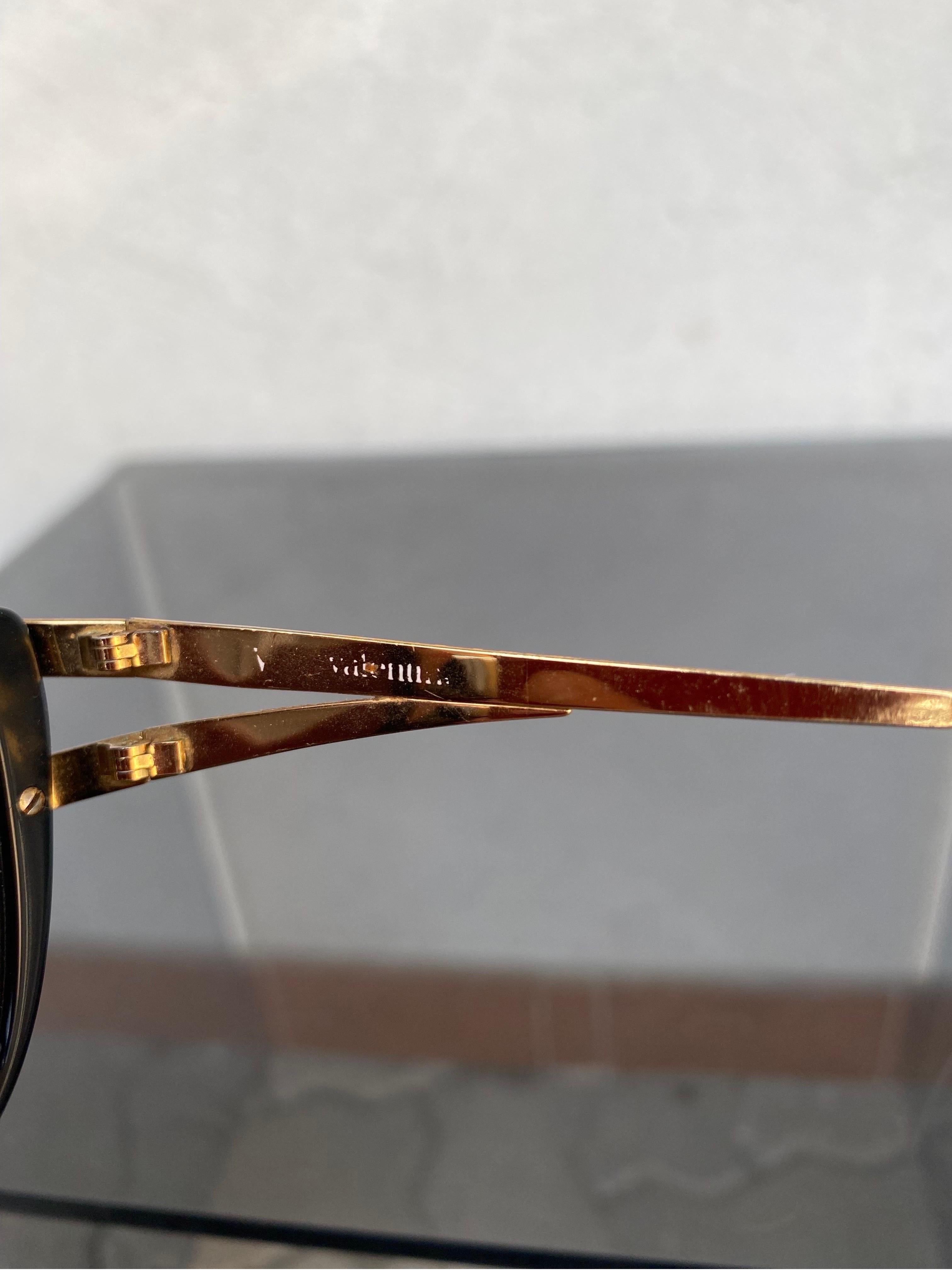 Women's or Men's Valentino Sunglasses Golden For Sale