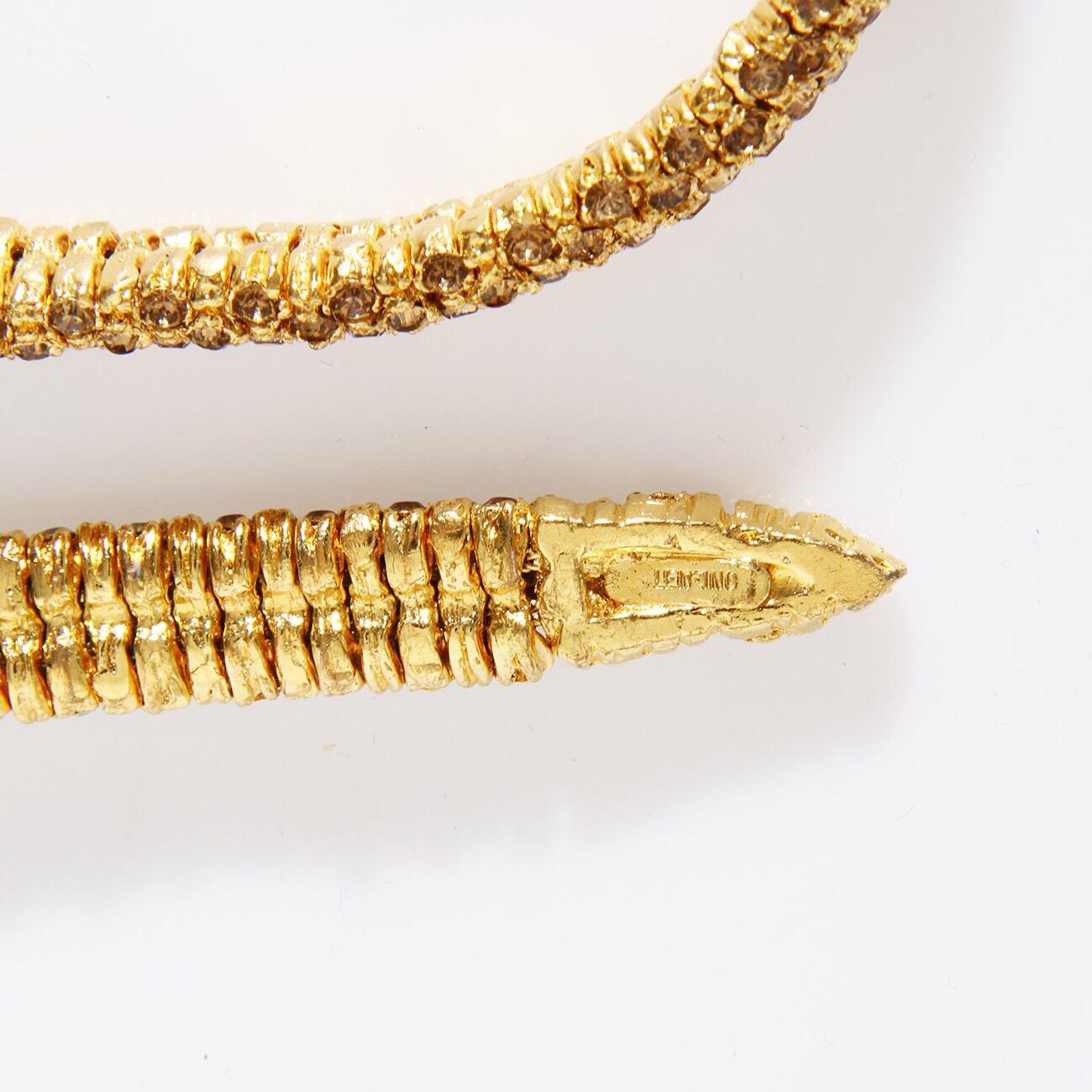 Valentino Swarovski Crystal Link “Snake” necklace C. 1970s In Excellent Condition In Los Angeles, CA