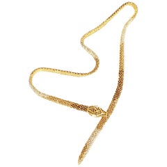 Vintage Valentino Swarovski Crystal Link “Snake” necklace C. 1970s