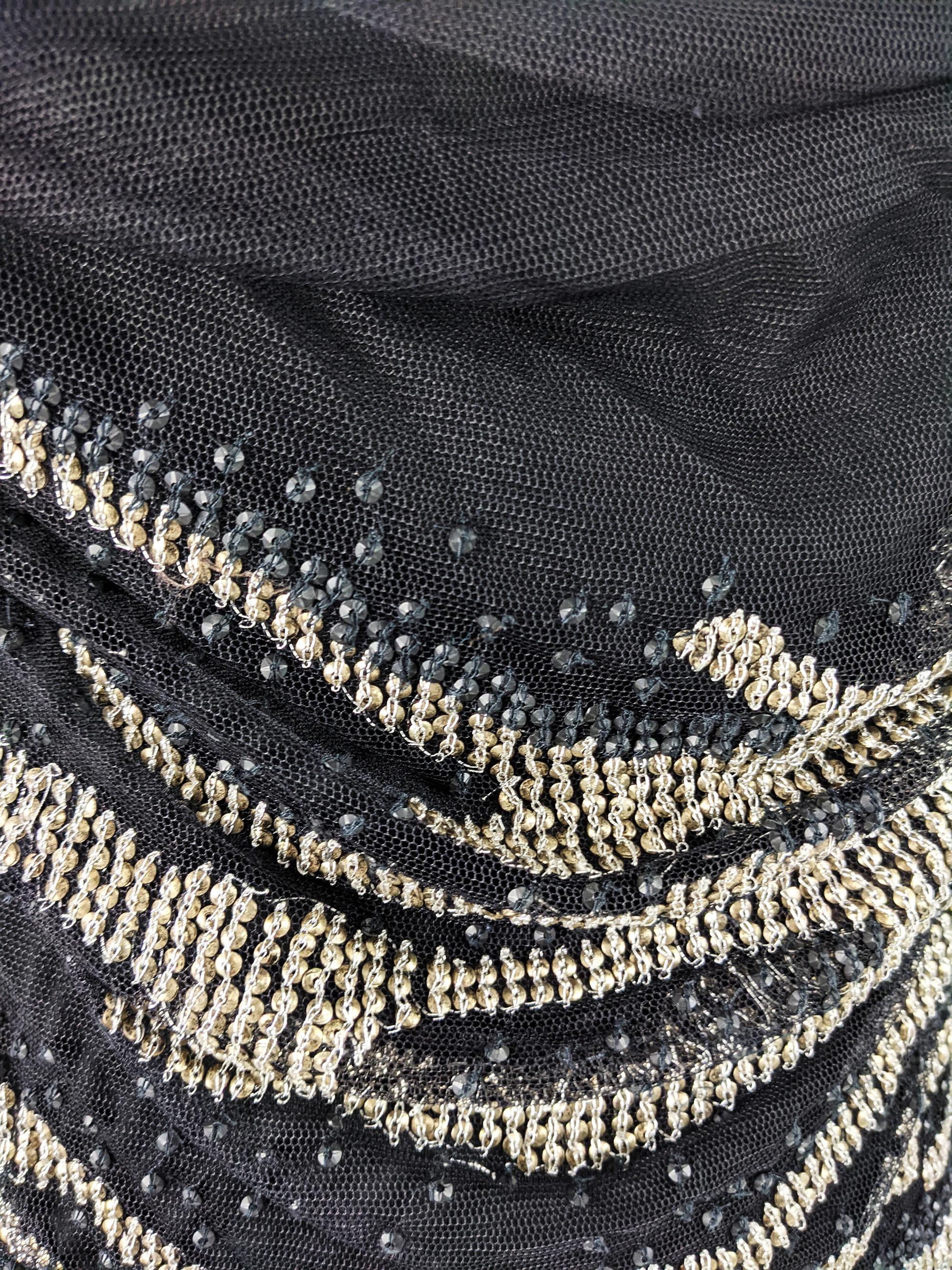 Valentino T-Shirt Couture perlenbesetztes Mesh-Top im Zustand „Hervorragend“ in Doncaster, South Yorkshire