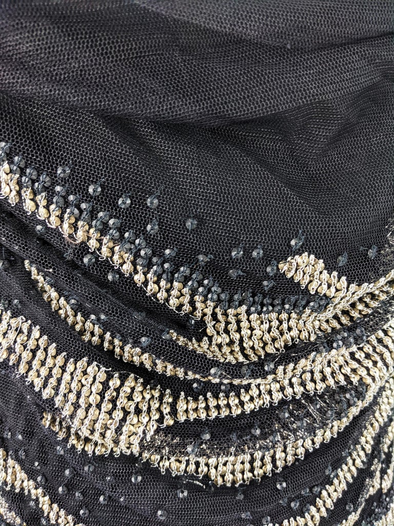 mesh beaded T-shirt