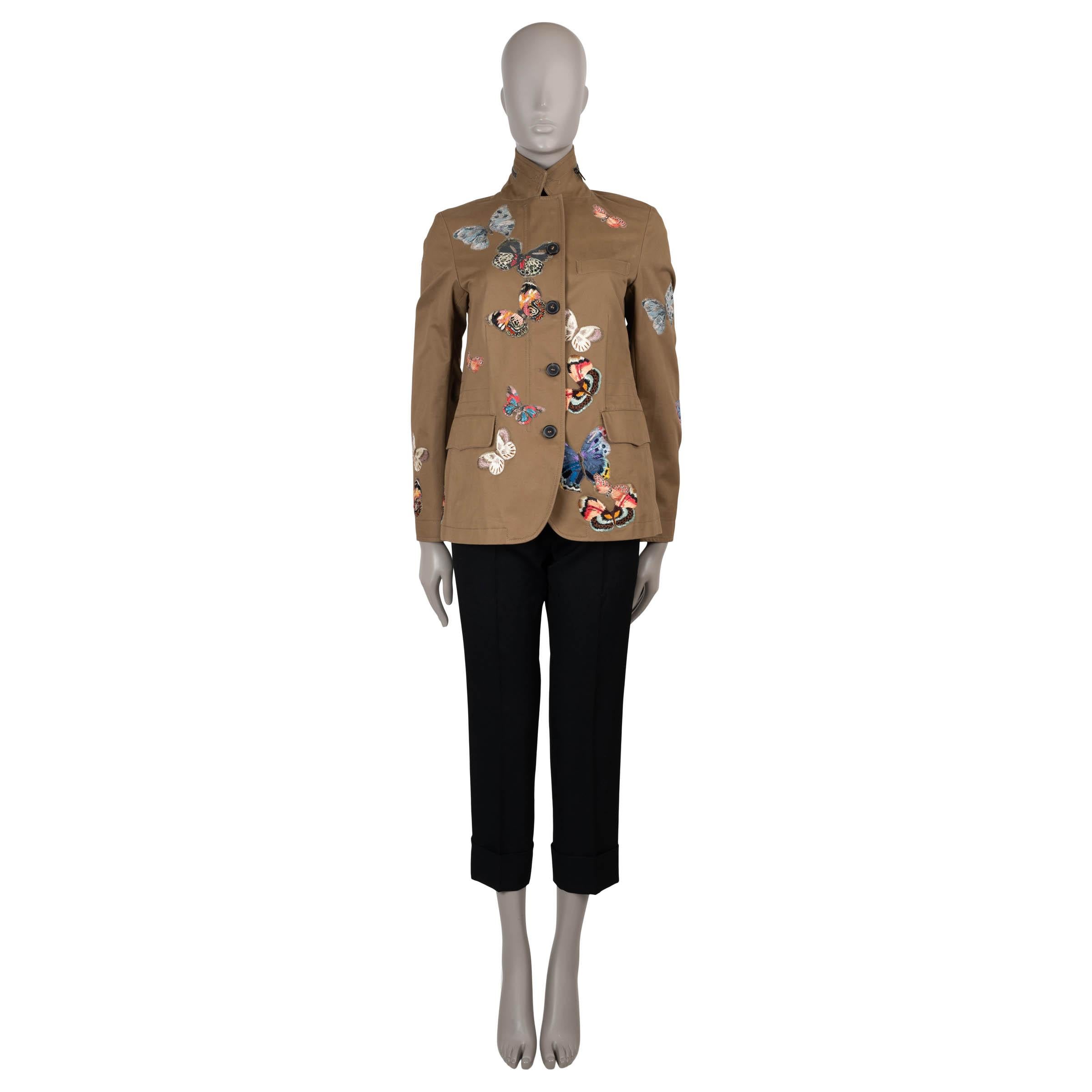 Valentino in cotone abbronzato 2015 BUTTERFLY UTILITARIANA Giacca 42 M. In condizioni buone in vendita a Zürich, CH