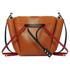Valentino Tan Leather Medium VLOGO Bucket Bag