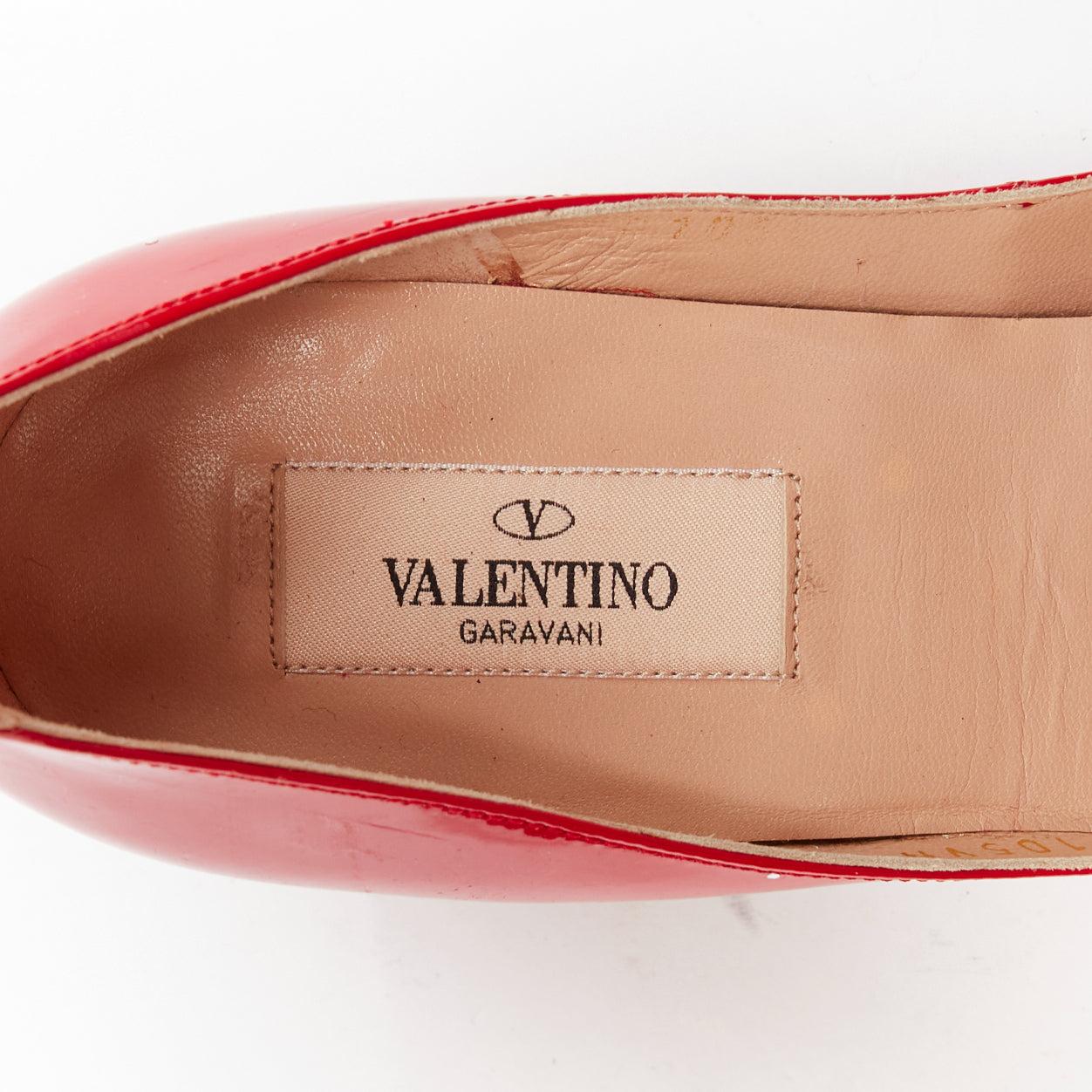 VALENTINO Tango 60 red patent leather Maryjane pumps EU38.5 For Sale 7
