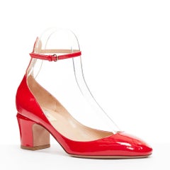 VALENTINO Tango 60 red patent leather Maryjane pumps EU38.5