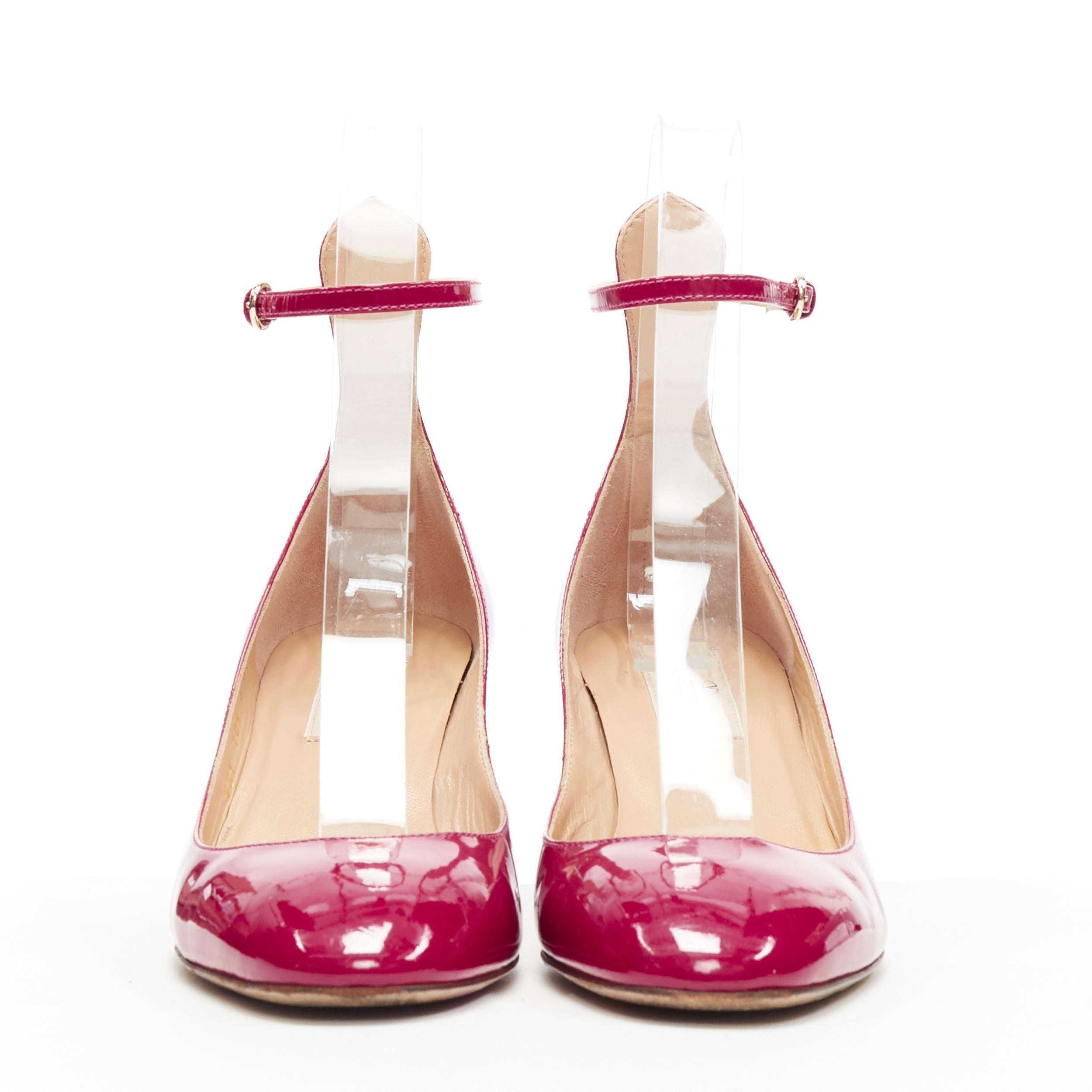 fuschia pink block heels