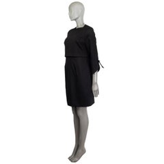 VALENTINO TECHNOCOUTURE black TIRED TOP Long Sleeve Dress M