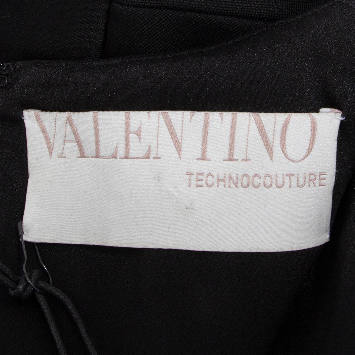 Women's VALENTINO TECHNOCOUTURE black TIRED TOP Long Sleeve Dress M For Sale