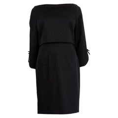 VALENTINO TECHNOCOUTURE black TIRED TOP Long Sleeve Dress M
