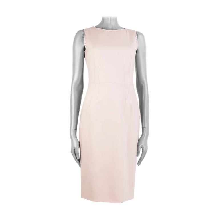 VALENTINO TECHNOCOUTURE pale pink wool fleece Sleeves Dress 4