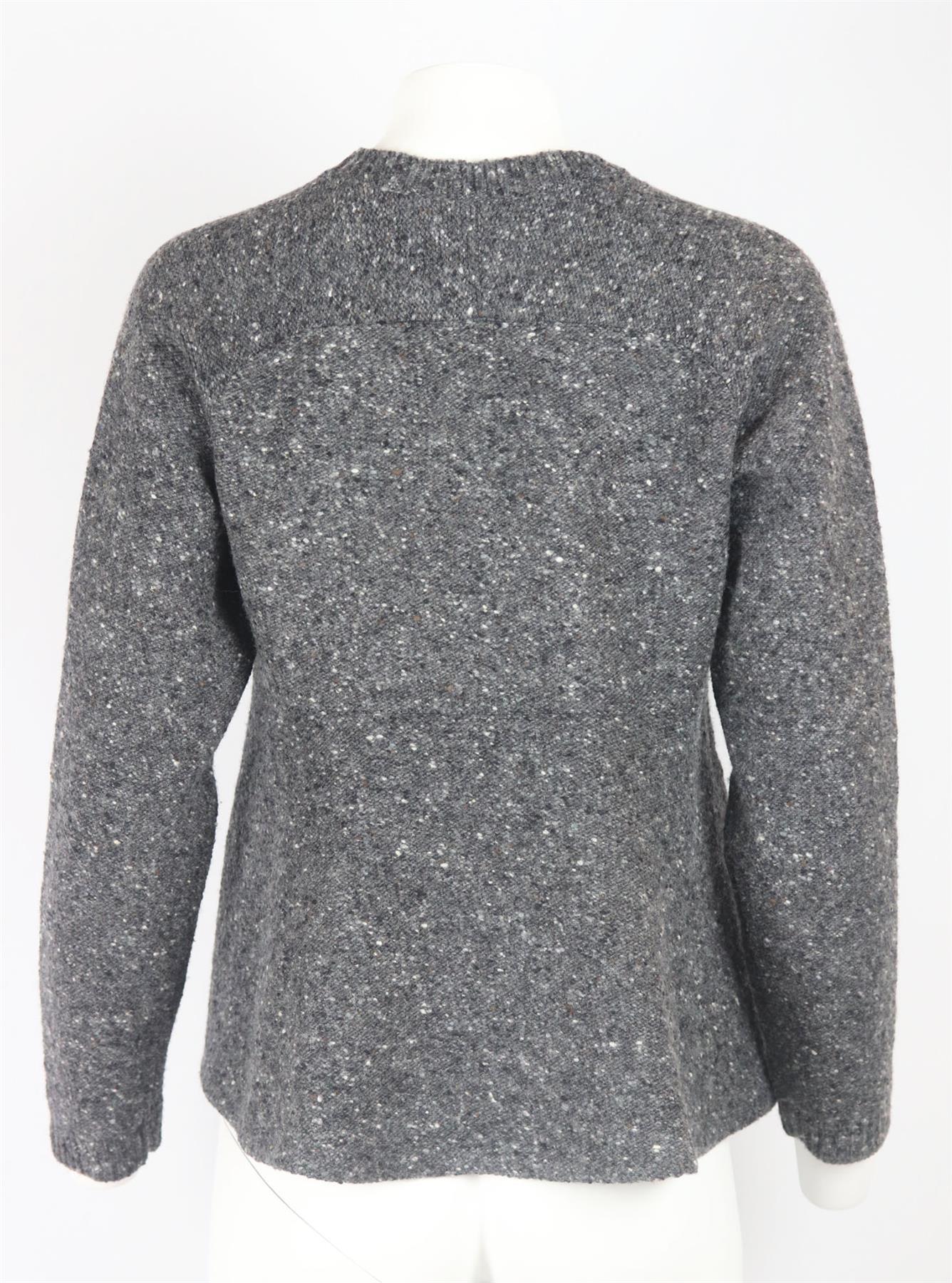 Gray Valentino Textured Wool Sweater Small