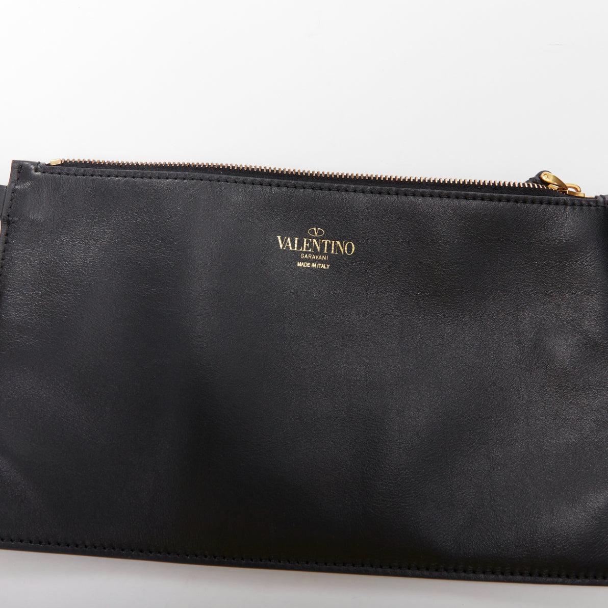 VALENTINO The Rope black fringe leather braided rope handle large tote bag 6