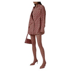 Valentino Toile logo Iconographe tights Red & Beige S/M sold out!