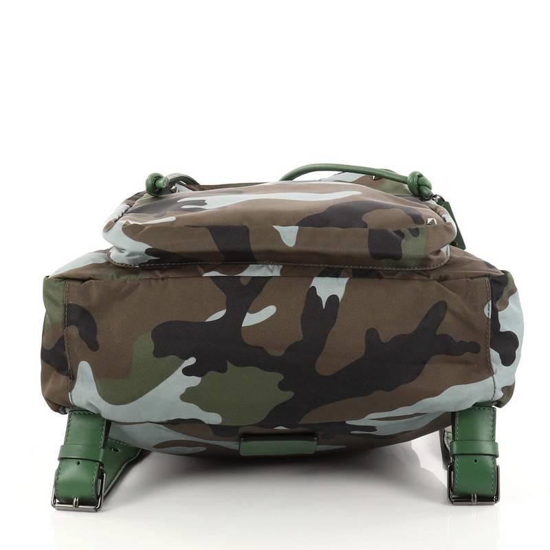 Women's or Men's Valentino Top Flap Backpack Camo Nylon Large