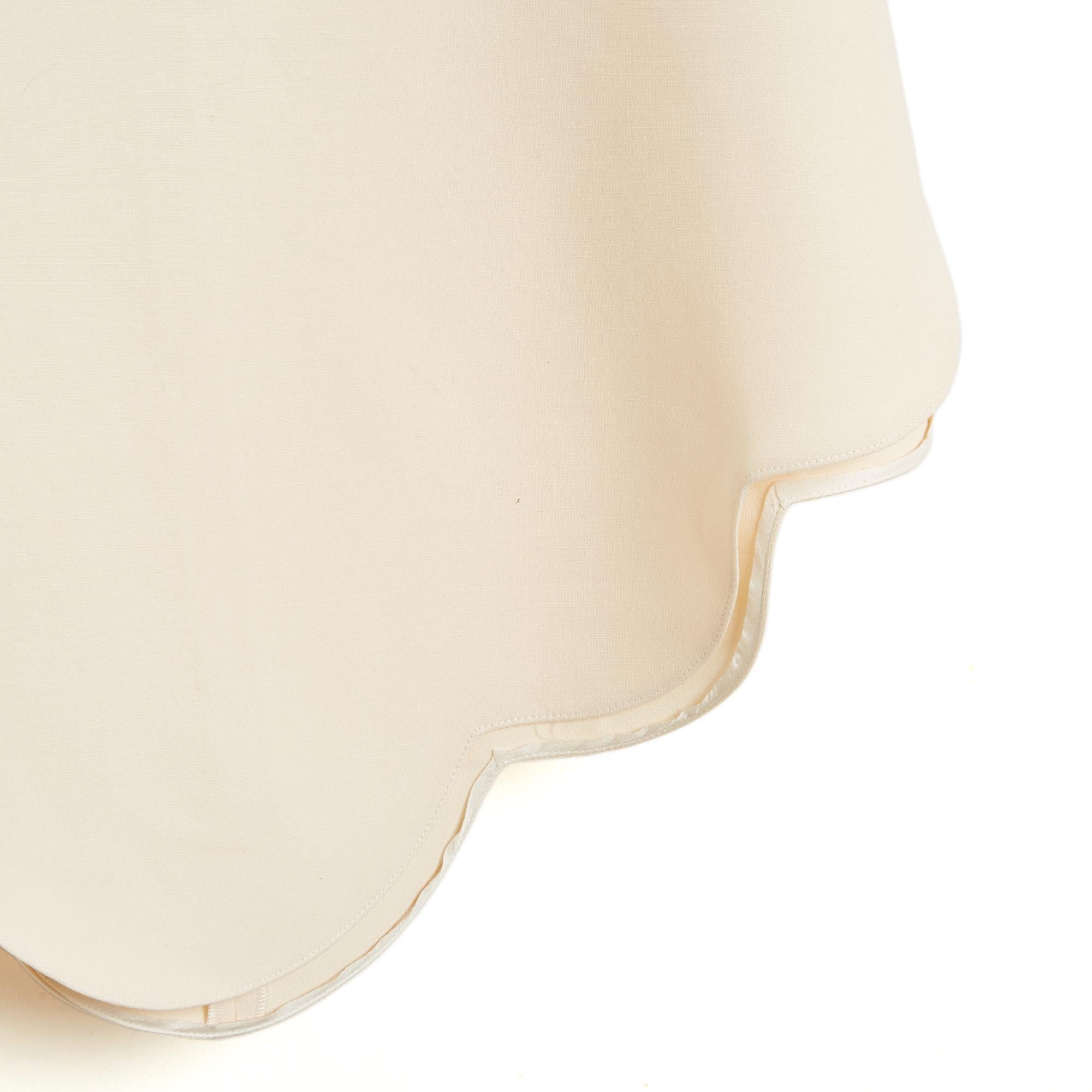 Valentino Top Tunique FR36 Crudo Lana y seda Top Capa UK8 US6 Blanco en venta