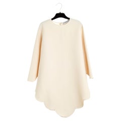 Valentino Top Tunique FR36 Ecru Wool and silk Top Cape UK8 US6