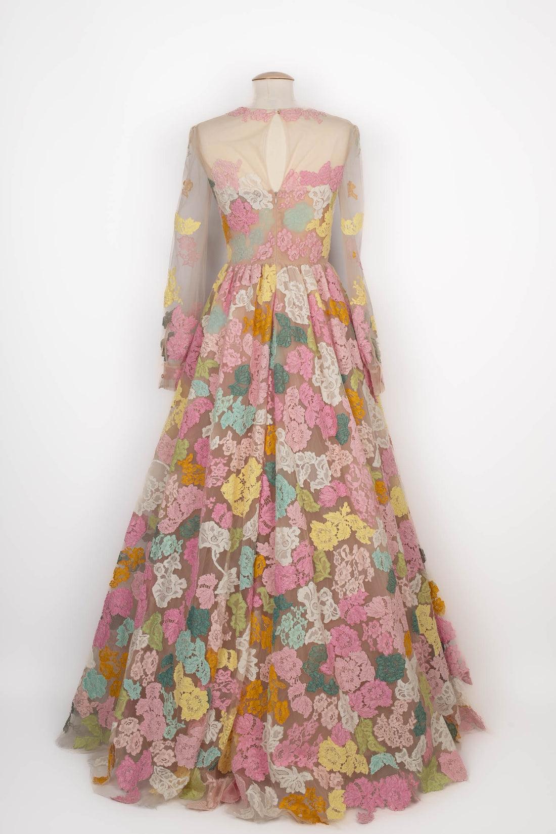 Donna Valentino Vestito trasparente a maniche lunghe, 2013