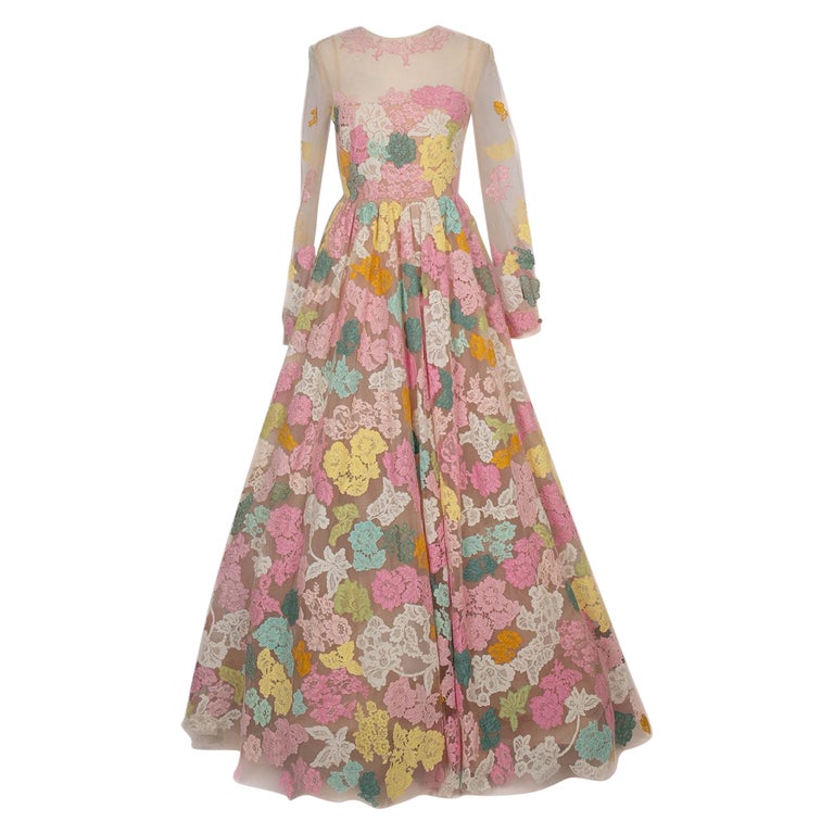 sachin and babi light blue dress Valentino Transparent Long-Sleeve Dress, 2013 at 1stDibs